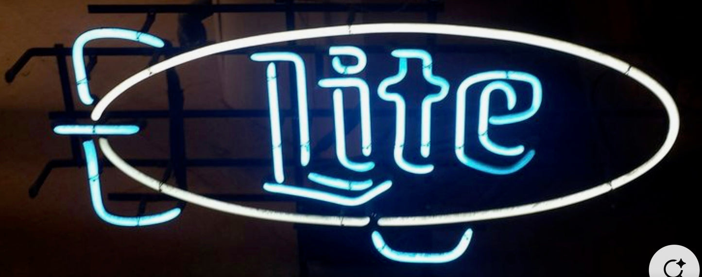 Bottom Blimp unit for Miller Lite Neon Sign Replacement Tube