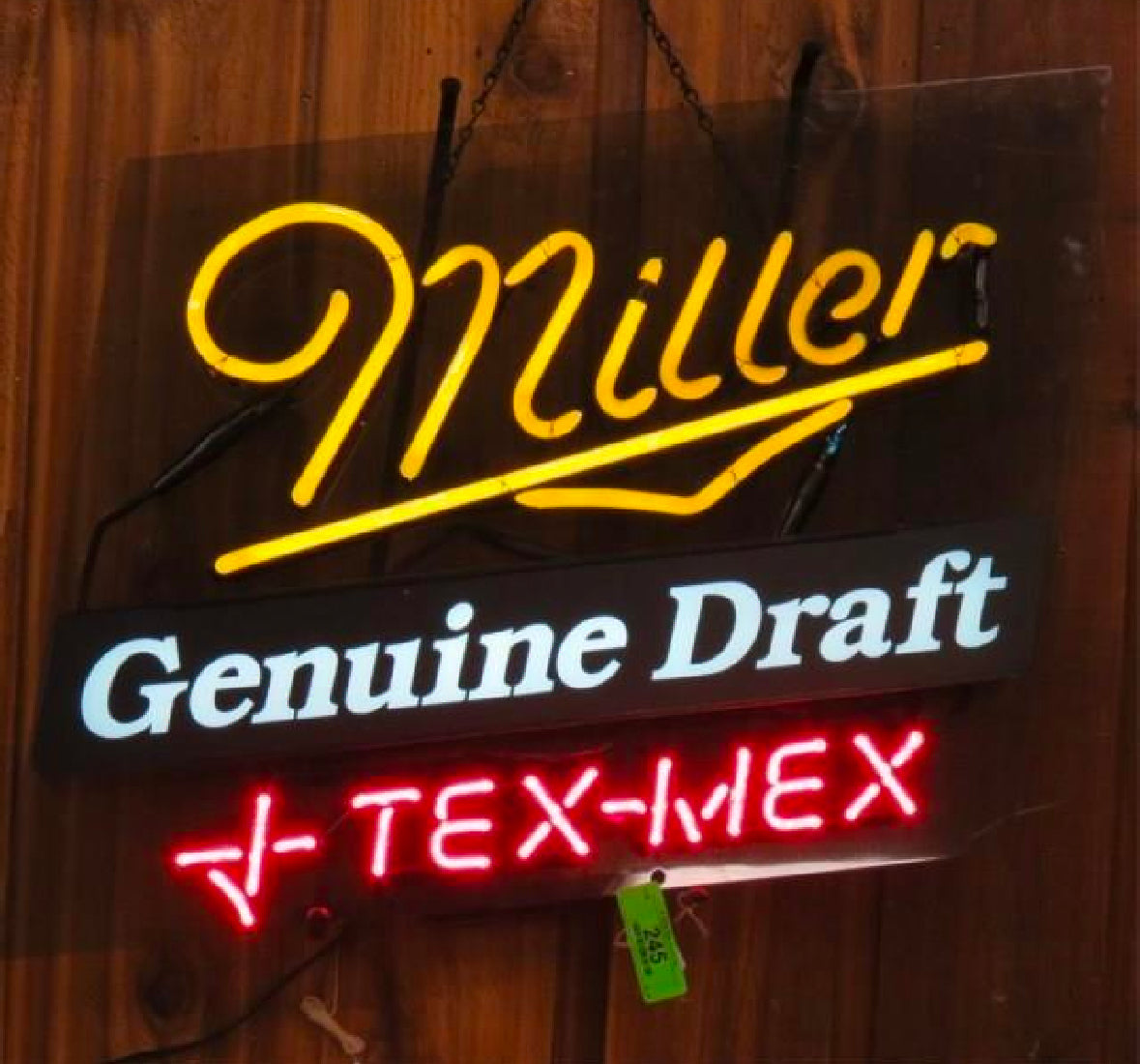 TEX - MEX for Miller Genuine Draft Neon Sign Replacement Tube Used