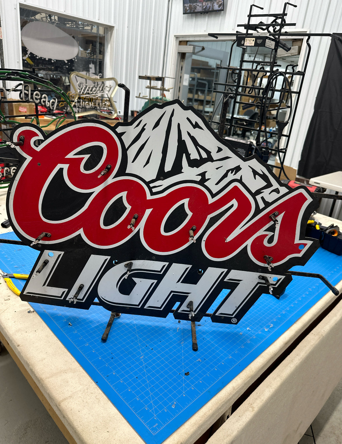 Coors Light Neon Sign Plastic Replacement Panel