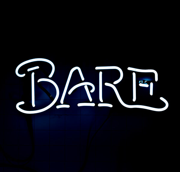 BARE Script Word Unit for Bare Knuckle Neon Sign Replacement Tube