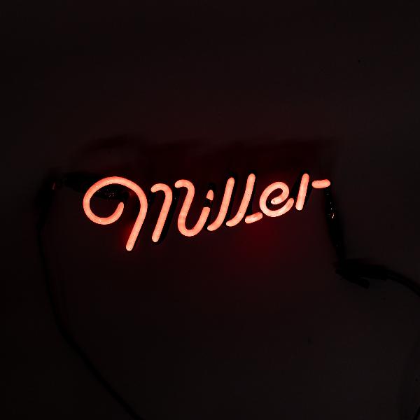 Miller Red Script Word Unit Neon Sign Replacement Tube