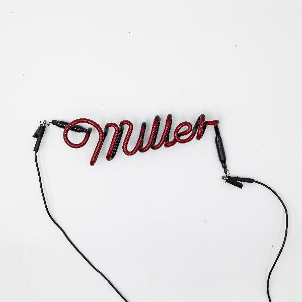 Miller Red Script Word Unit Neon Sign Replacement Tube