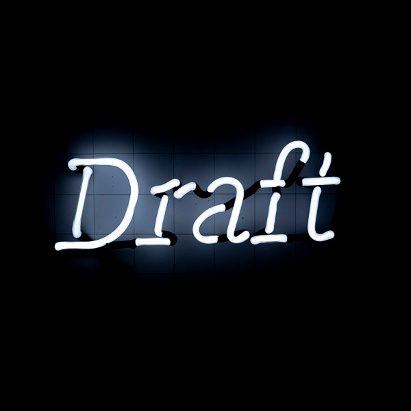Draft Single Stroke Word Unit Neon Sign Replacement Tube