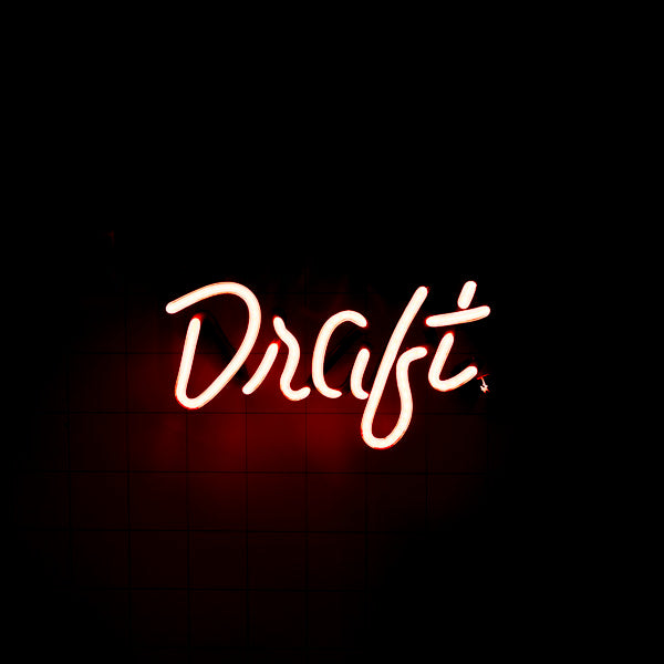 Draft Script Word Unit Neon Sign Replacement Tube