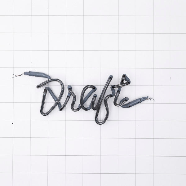 Draft Script Word Unit Neon Sign Replacement Tube