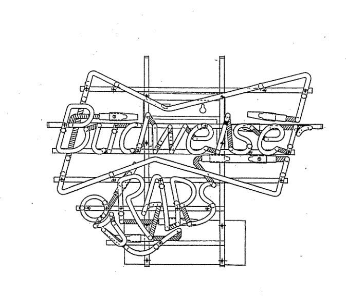 RAPS word unit for Budweiser Neon Sign Replacement Tube
