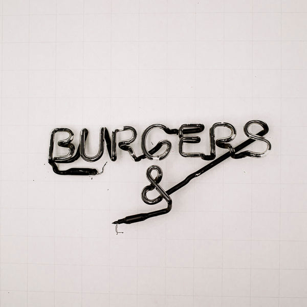 Burgers & Single Stroke Word Unit Neon Sign Replacement Tube
