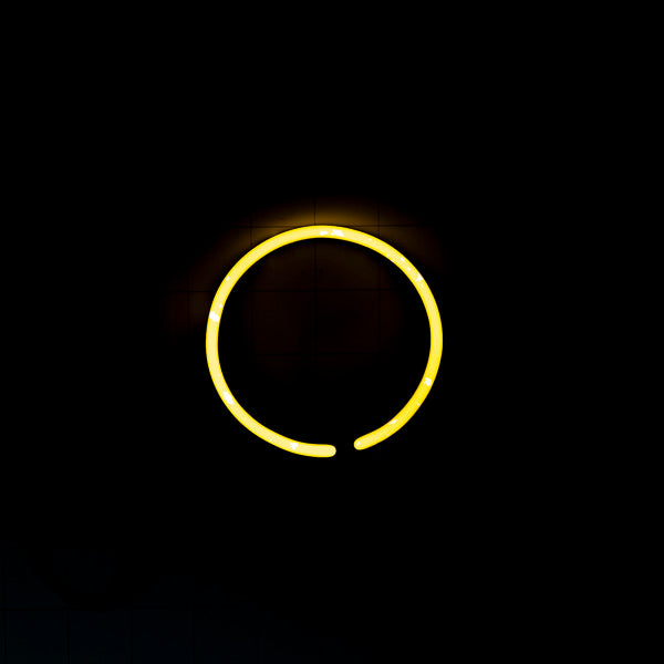 Unknown / Mystery Yellow 7" Ring Neon Sign Replacement Tube