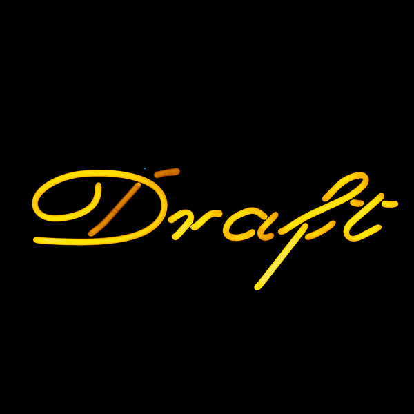 Draft Script Word Unit Neon Sign Replacement Tube