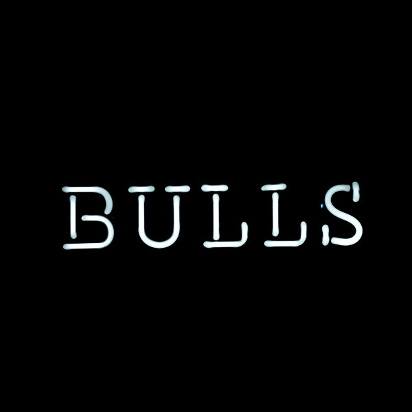 BULLS Single Stroke Word Unit for Chicago Bulls Neon Sign Replacement Tube Used