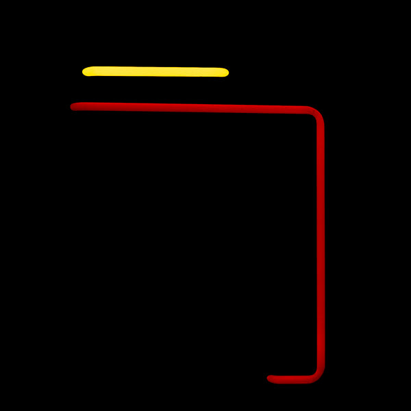 Upper Right Border for Leinenkugel's Tin Tacker Top Red Border Neon Sign Replacement Tube