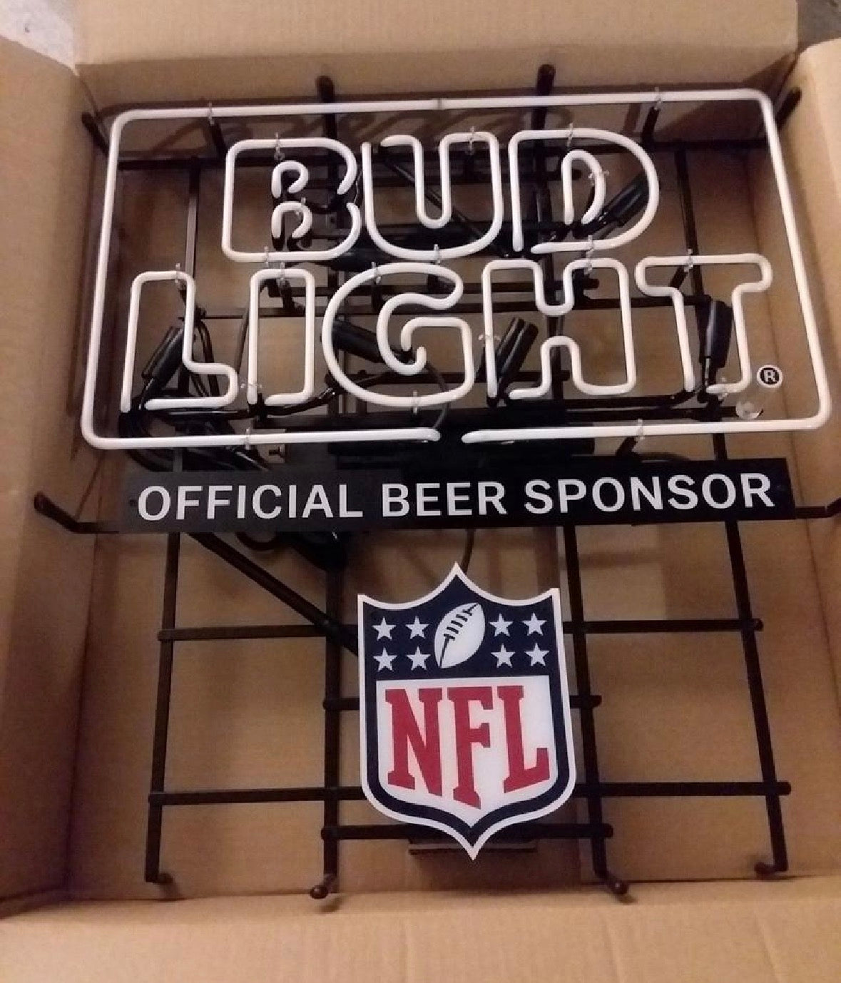 Bud Light Grid for Stacked NFL Sign Replacement Tube - Neon Sign Part Used