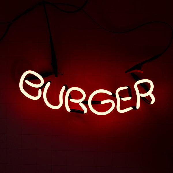 BURGER Single Stroke for Lite Burger Bun Neon Sign Replacement Tube Used