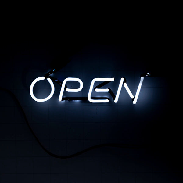 OPEN Slanted Neon Sign Replacement Tube Used