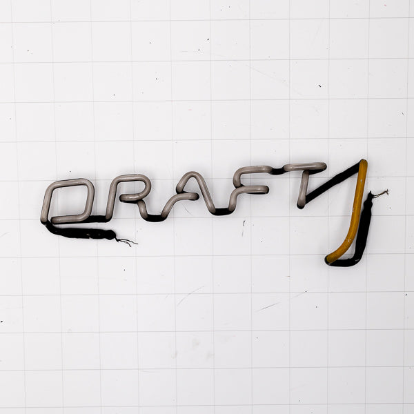 DRAFT & Border Single Stroke Word Unit for Miller Genuine Draft Neon Sign Replacement Tube