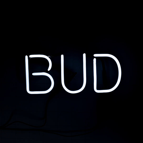 BUD Single Stroke Word Unit Neon Sign Replacement Tube Used