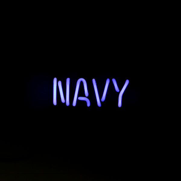 NAVY Single Stroke Word Unit for Budweiser Navy Sign Neon Sign Replacement Tube Used