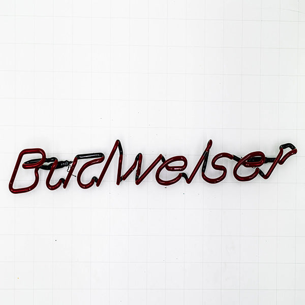 Budweiser Single Stroke Word Unit Replacement Tube - Neon Sign Part Used