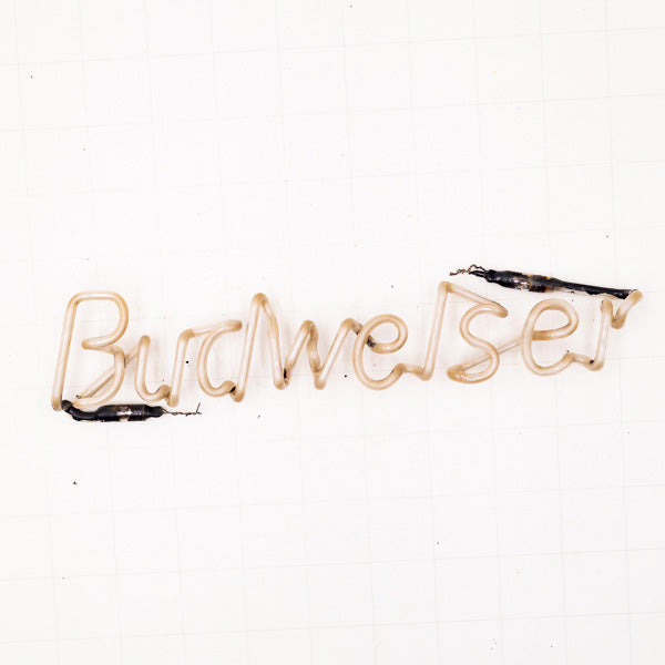 Budweiser Slanted Word Unit Replacement Tube - Neon Sign Part Used