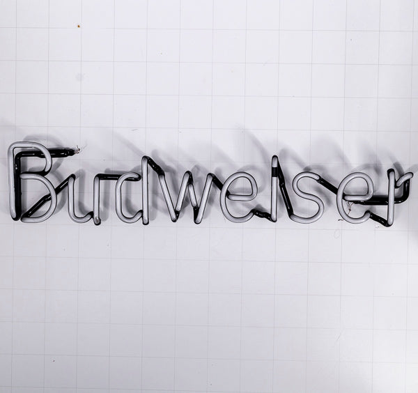 Budweiser single stroke word unit for vintage Bowtie Neon Sign Part