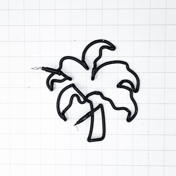 Left Light Blue Palm for Vintage Budweiser Neon Sign Replacement Tube Used