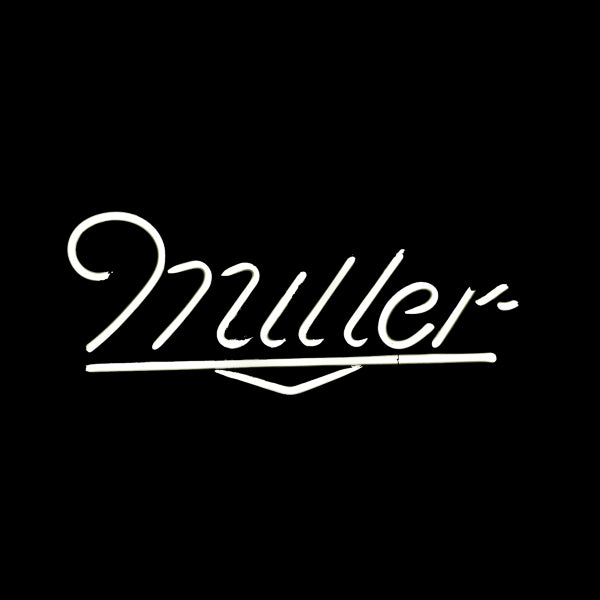 Miller vintage script word with double r curl with emphasis line Neon Sign Replacement Tube