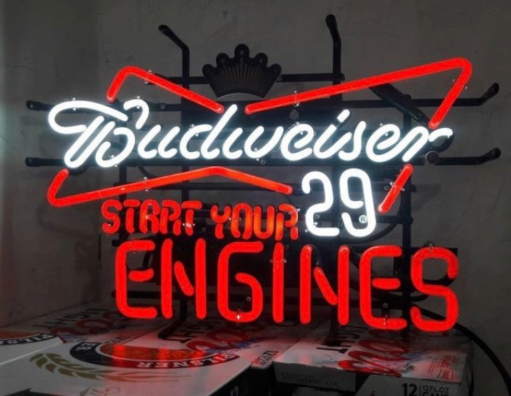 ENGINES Single Stroke Word unit for Bud Racing Start your Engines Replacement Tube - Neon Sign Part
