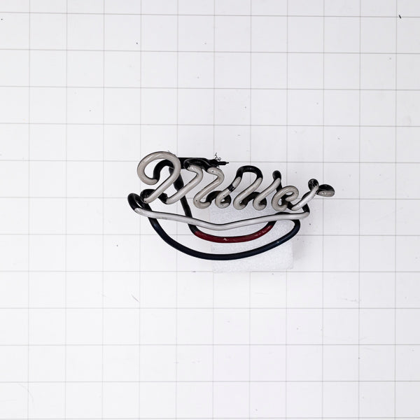 Miller Single Stroke Script Word Unit & Emphasis Tube with Vertical Electrodes for Miller Replacement Tube - Neon Sign Part