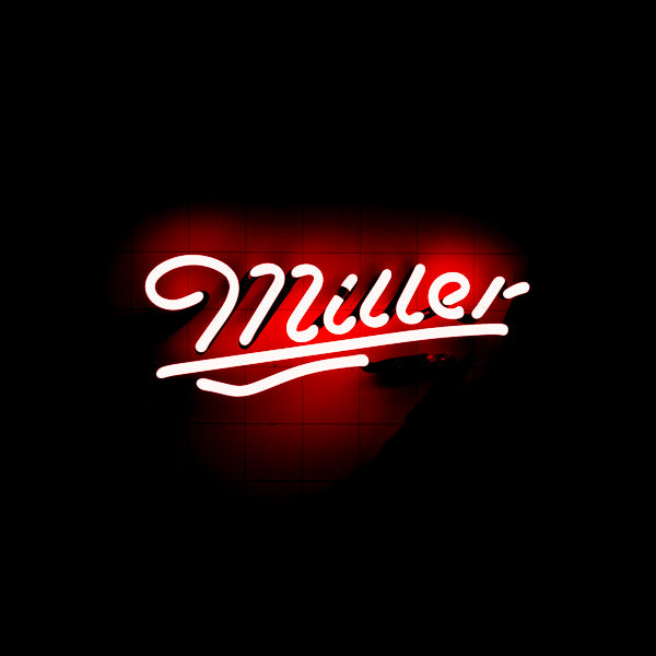 Red Miller Single Stroke Script Word Unit & Emphasis Tube for Miller Replacement Tube - Neon Sign Part