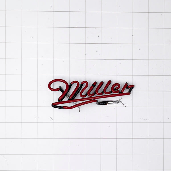 Red Miller Single Stroke Script Word Unit & Emphasis Tube for Miller Replacement Tube - Neon Sign Part