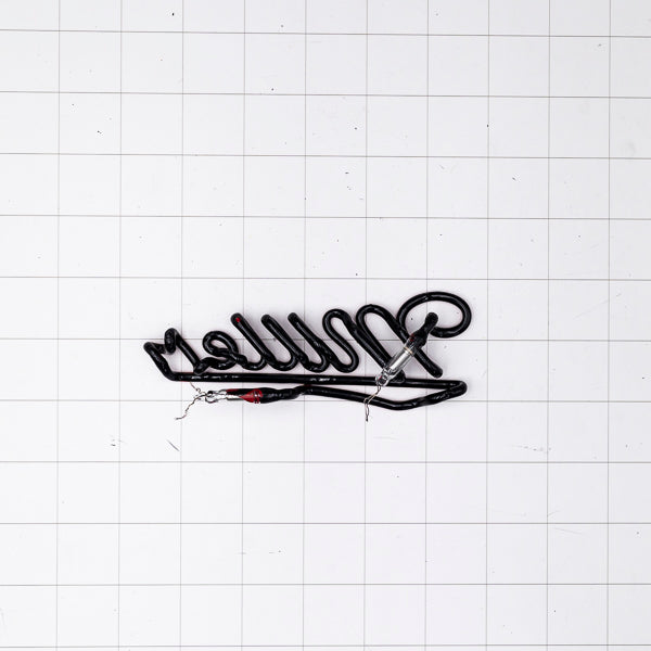 Red Miller Single Stroke Script Word Unit & Emphasis Tube for Miller Replacement Tube - Neon Sign Part