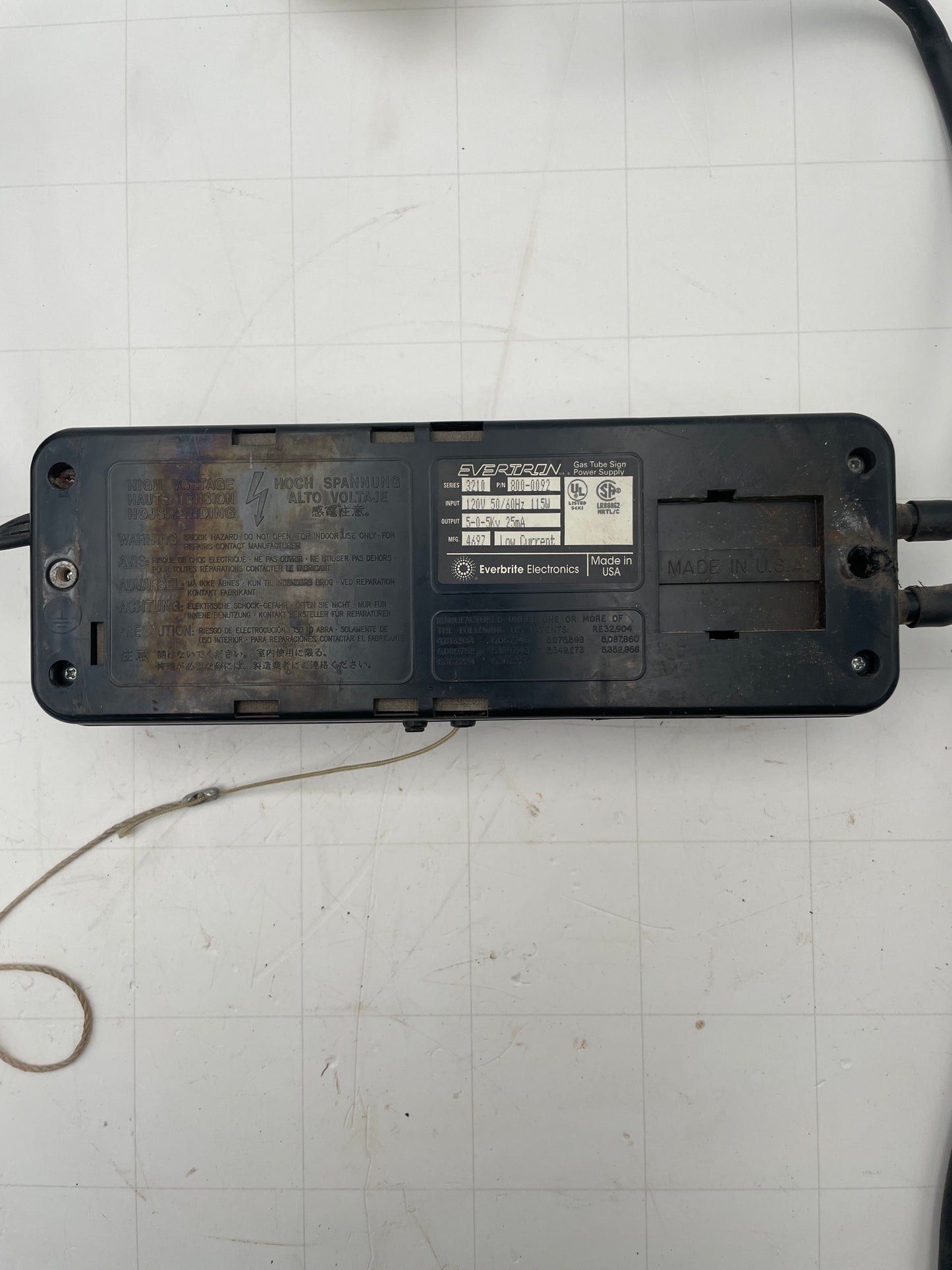 Evertron Electronic Neon Sign Replacement Transformer – 5Kv