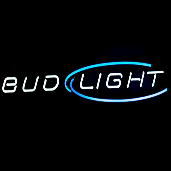 Bud Light Single Stroke Word Unit with Middle Swoosh Neon Sign Replacement Tube