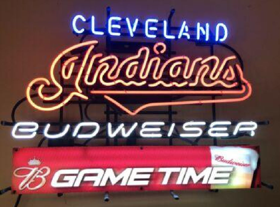 Indians Right Side Double Stroke Word unit for Budweiser Cleveland Indians Replacement Tube - Neon Sign Part