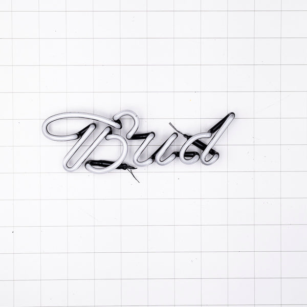 Bud Single Stroke Script 1 of 2 Word Units for Budweiser Replacement Tube - Neon Sign Part Used