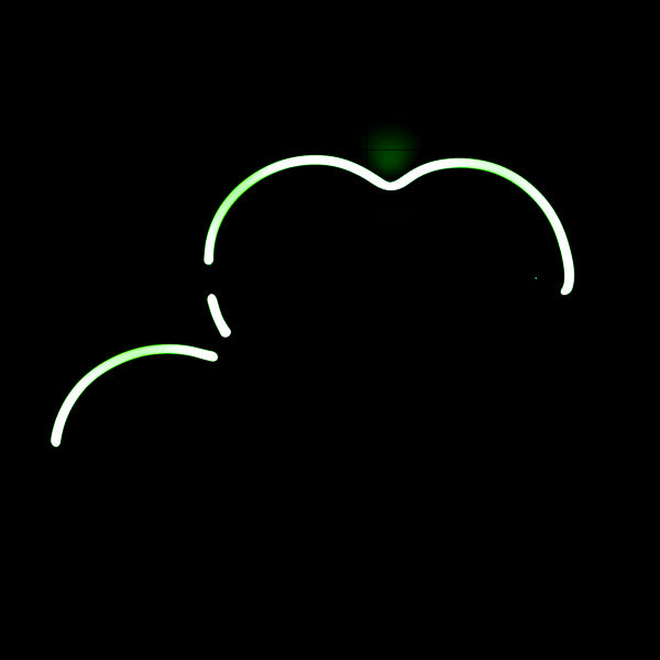 Upper Inside Shamrock Border Unit for St Pabst Blue Ribbon Shamrock Replacement Tube - Neon Sign Part