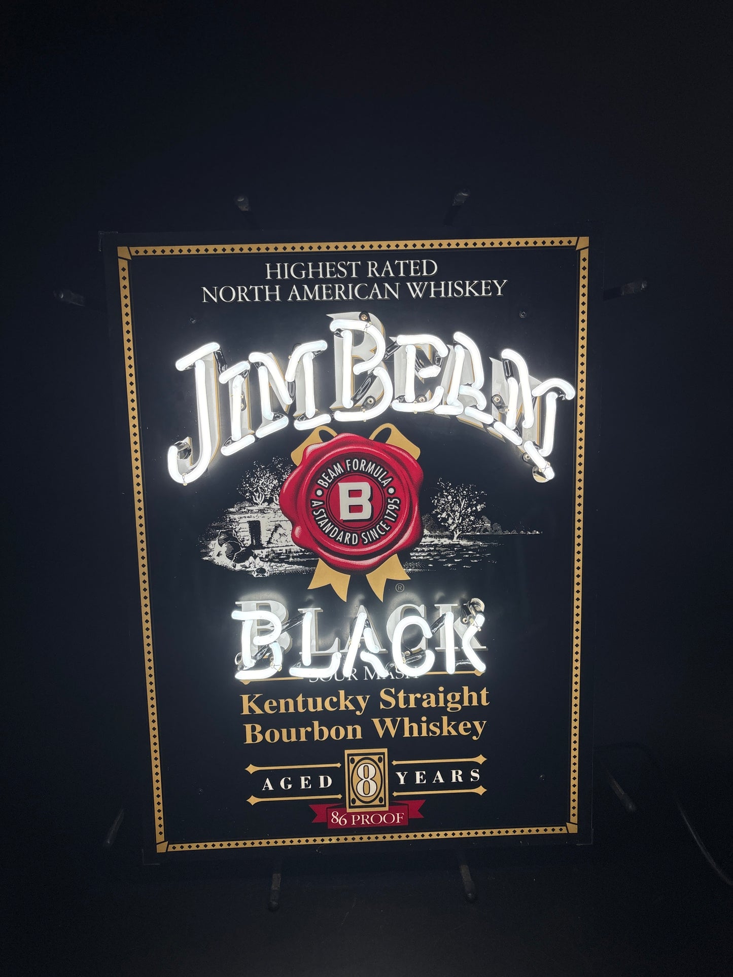 JIM BEAM Single Stroke Word unit with Vertical Electrodes for Jim Beam Black Replacement Tube - Neon Sign Part