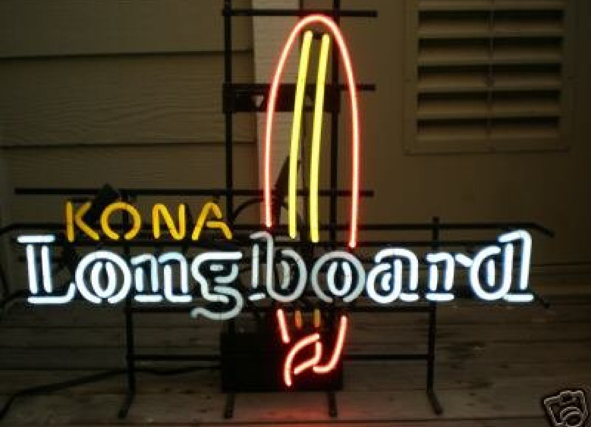Long Double Stroke for Kona Longboard Neon Sign Replacement Tube