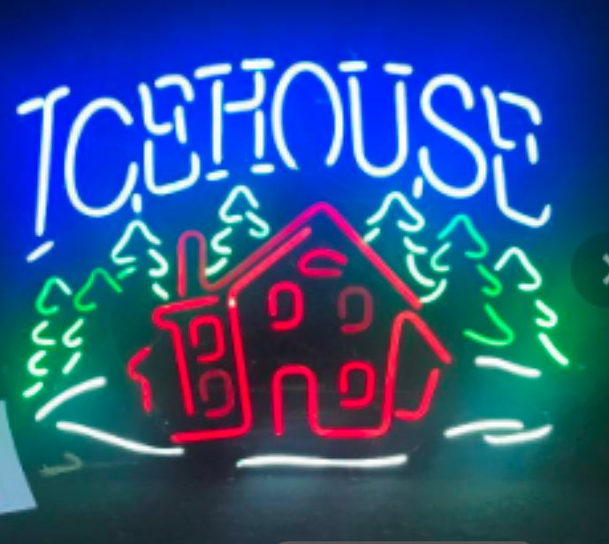 Trees & Lower Tube for Left Side of Ice House Neon Sign Replacement Tube