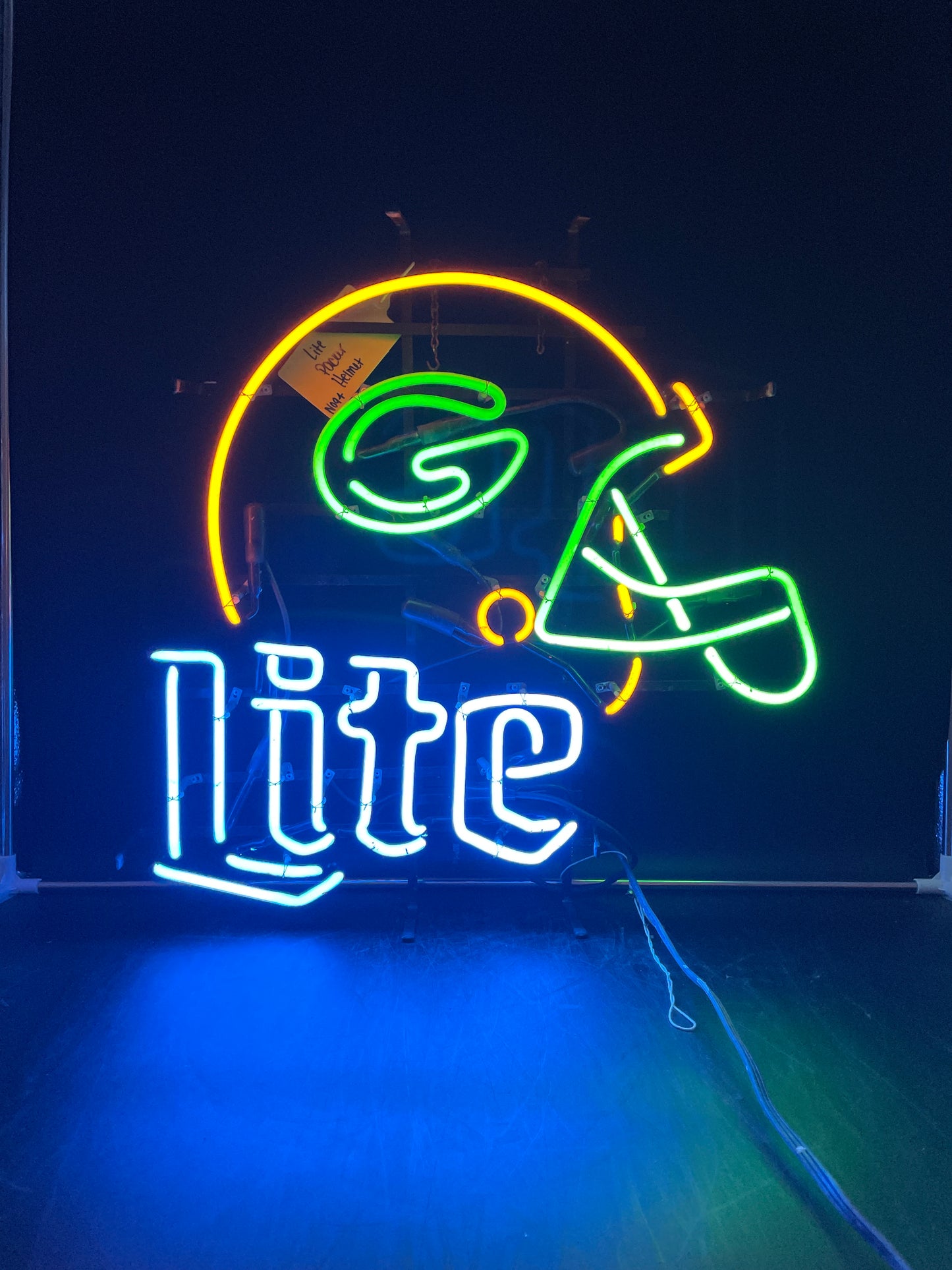 Green Football Helmet Guard Neon Sign Replacement Tube Used