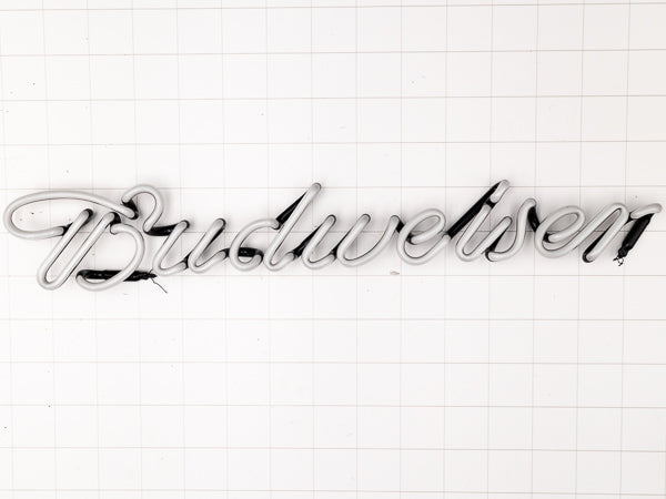 Budweiser Single Stroke Script White Word unit Replacement Tube - Neon Sign Part