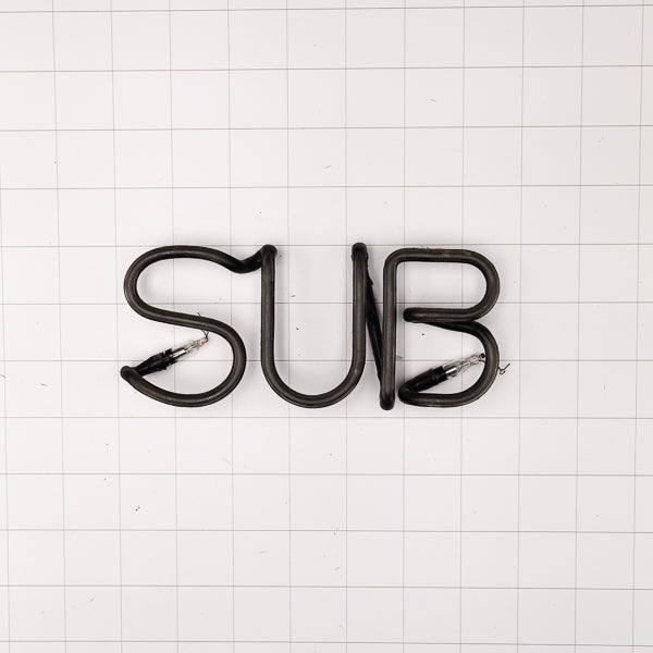 SUB Single Stoke Word unit for Tasty Sub or Unknown / Mystery Replacement Tube - Neon Sign Part