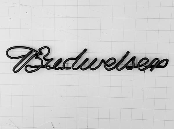Budweiser Single Stroke Word unit for Budweiser Rams and Others Replacement Tube - Neon Sign Part
