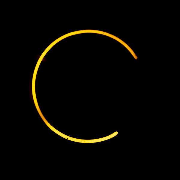 Yellow Circle Border Unit for Coors Light Coyote Replacement Tube - Neon Sign Part