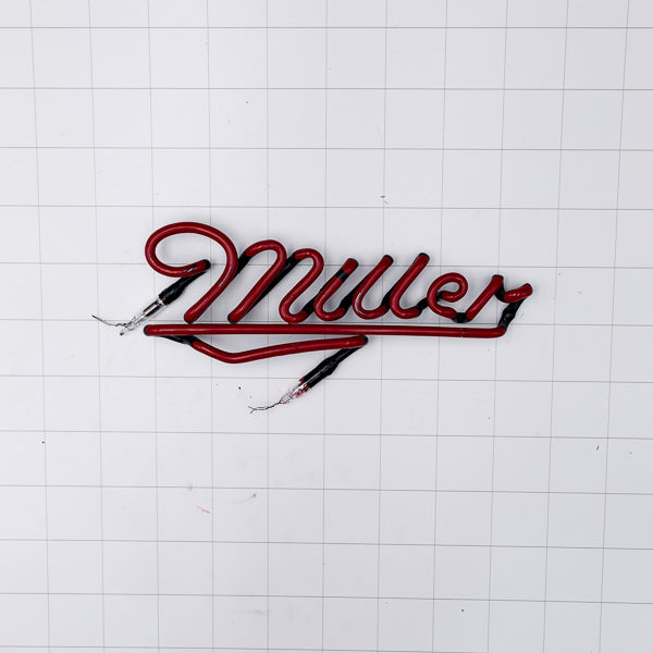 Miller Single Stroke Red Word unit for Various Hurricane Miller Lite Replacement Tube - Neon Sign Part