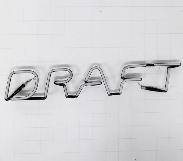 DRAFT Single Stroke Word unit for Miller Genuine Draft Replacement Tube - Neon Sign Part