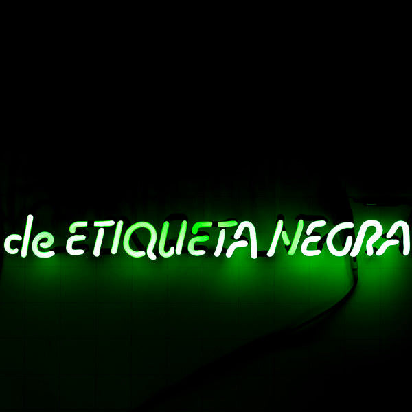 de ETIQUETA NEGRA Single Stroke Word Unit Neon Sign Replacement Tube