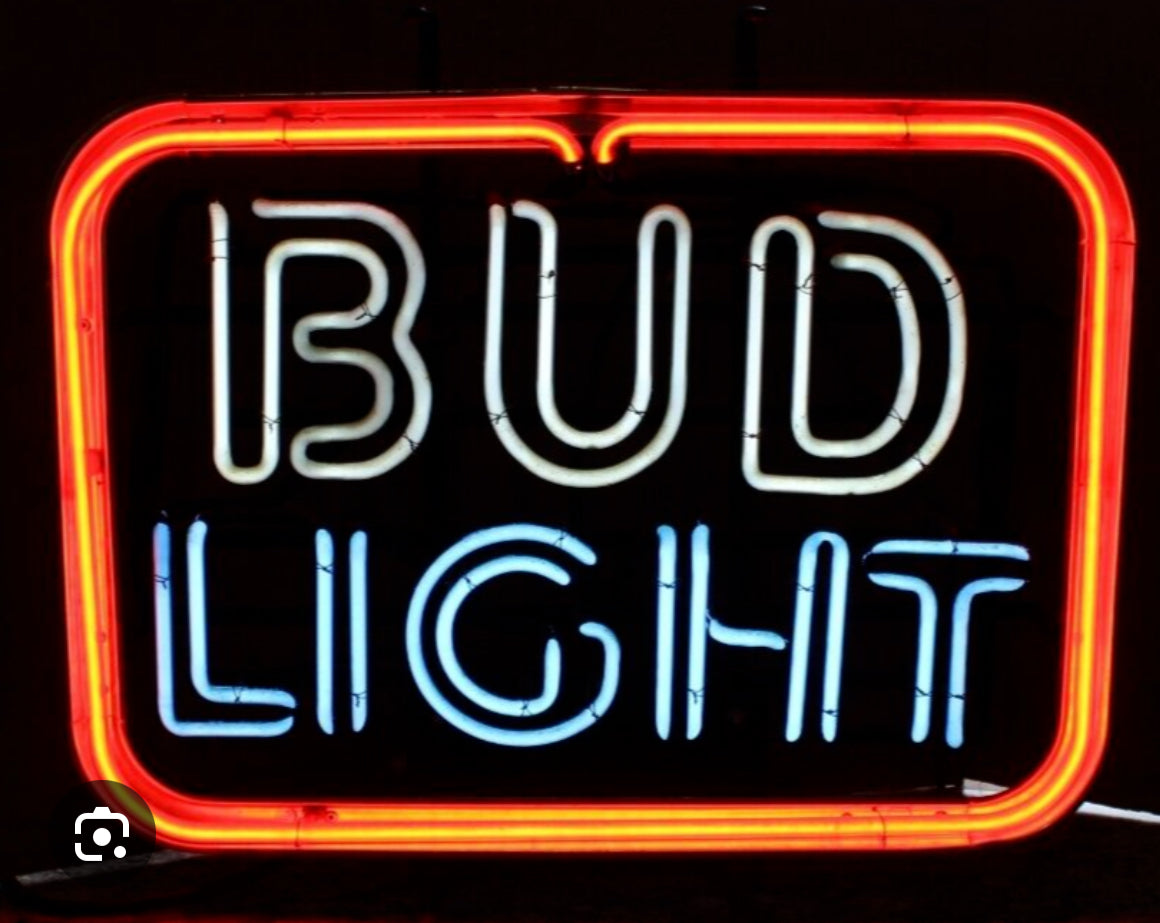 Border Clear Red Neon for Small Bud Light Neon Sign Replacement Tube - Check Electrode Placement