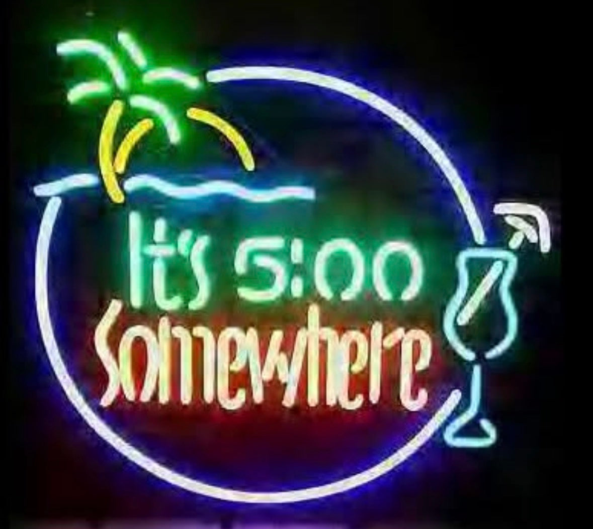 It's 5:00 Single Stroke Word unit Replacement Tube - Neon Sign Part