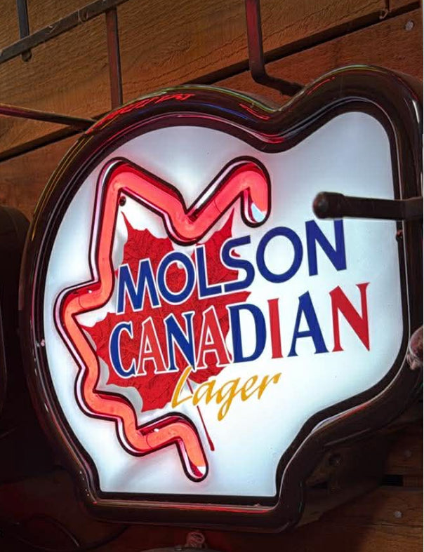 Molson Canadian Lager Neon Sign Plastic Replacement Panel